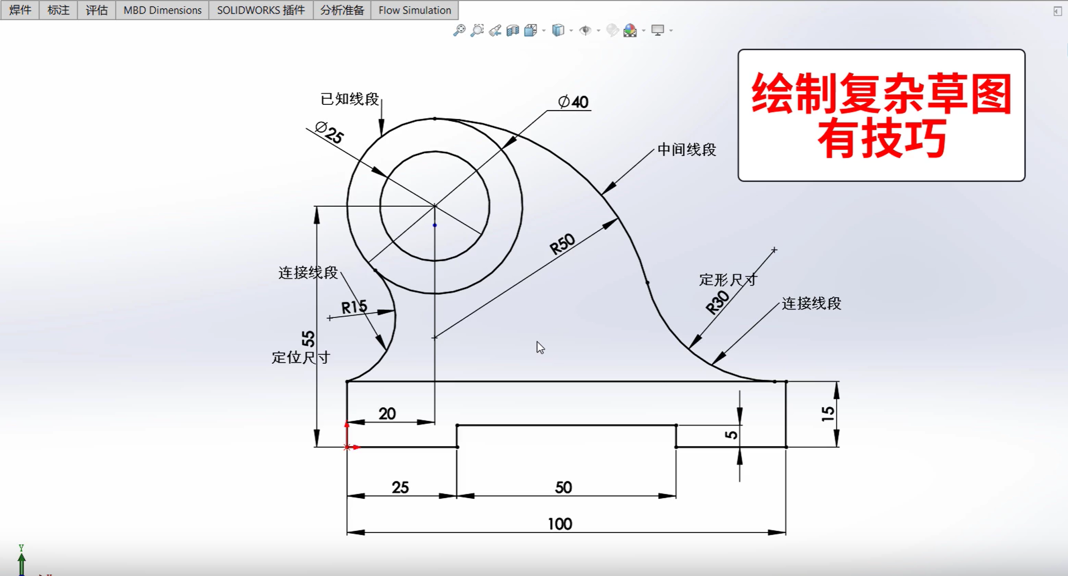 SOLIDWORKS草图功能组合拳，复杂曲线秒搞定